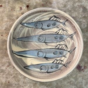 Handcrafted Ceramic Fish Plate by Delaware Bay Clay